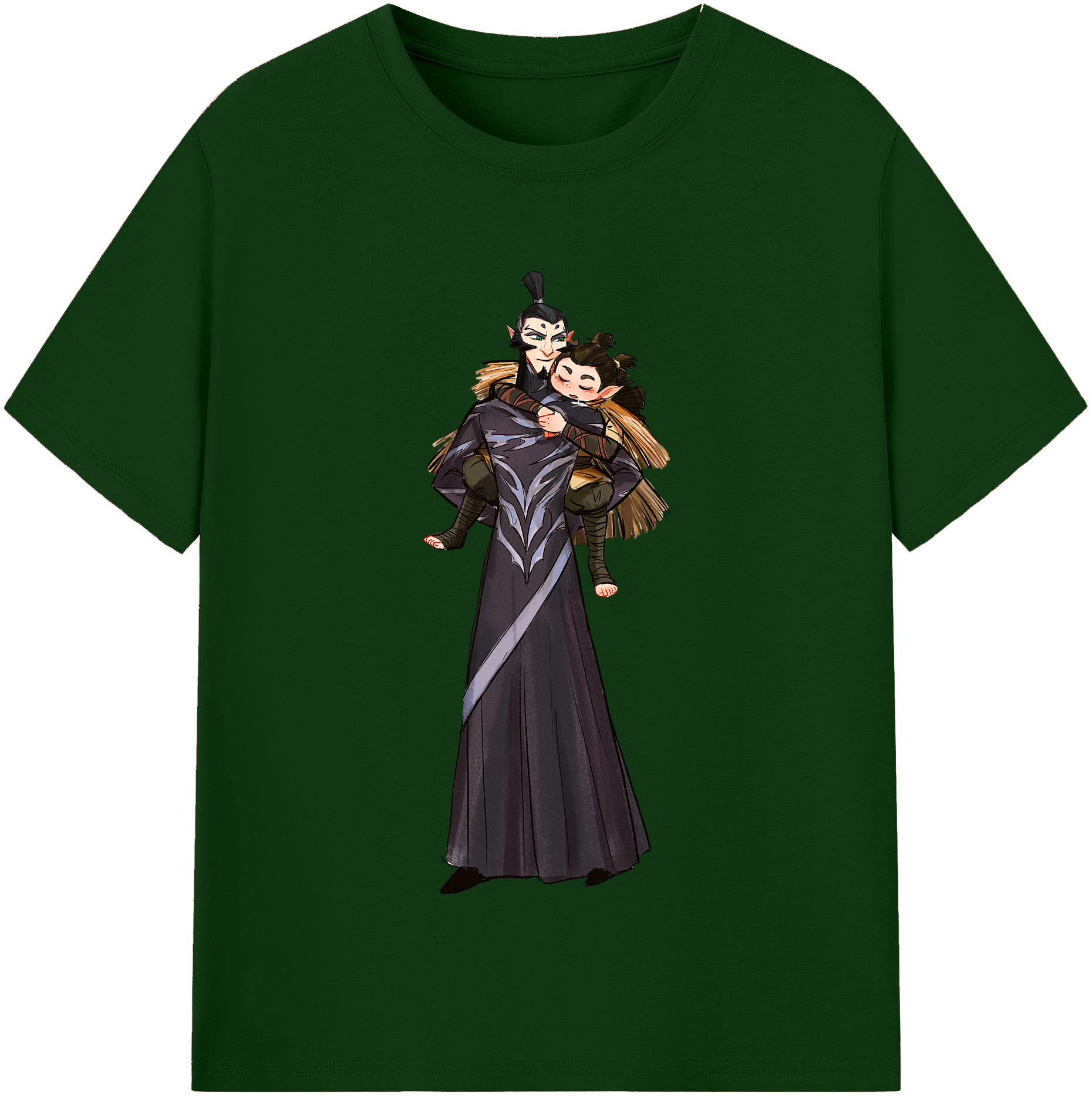 （画像用） Ne Zha 2 ナタ 魔童の大暴れ 綿100％半袖Tシャツ（フロントプリント）